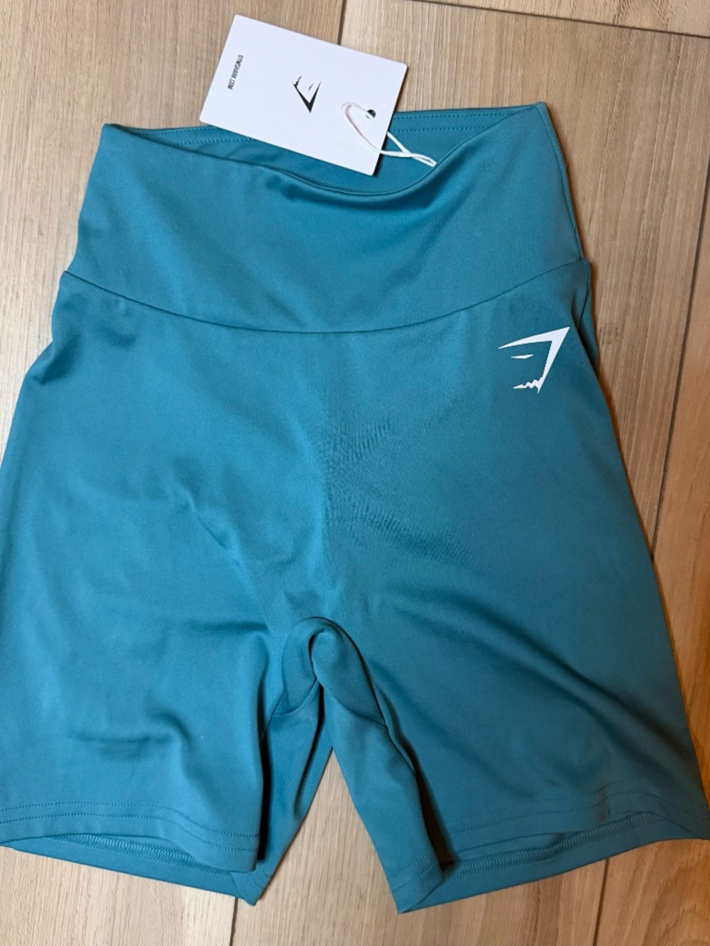 Gymshark Power Tight Shorts XS | Teal Scrunch High Waisted Biker Shorts NWT